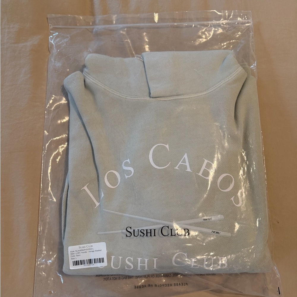 Sushi Club Los Cabos Hoodie Brand New Limited Edition by Nobu